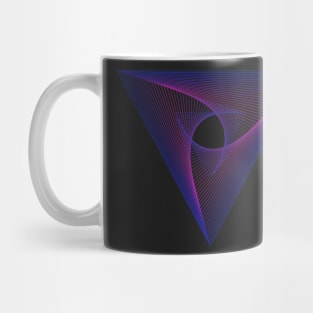 Abstract Geometry Line Art Neon Colors Mug